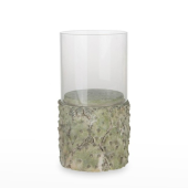 Candelabro em Cimento com Vidro